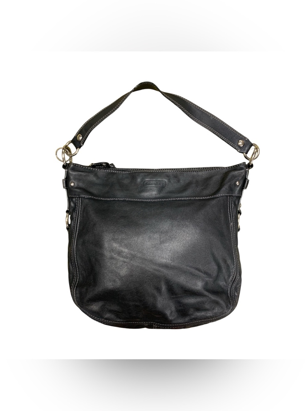Coach Black Leather Shoulder Hobo
